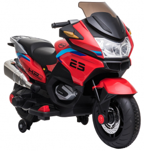 Motocicleta electrica cu 2 roti Premier Flash, 12V, roti cauciuc EVA, MP3, rosie [16]