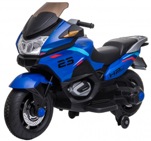 Motocicleta electrica cu 2 roti Premier Flash, 12V, roti cauciuc EVA, MP3, albastra [0]