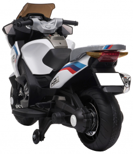 Motocicleta electrica cu 2 roti Premier Flash, 12V, roti cauciuc EVA, MP3, alba [6]