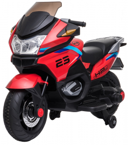 Motocicleta electrica cu 2 roti Premier Flash, 12V, roti cauciuc EVA, MP3, rosie [4]