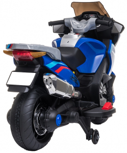 Motocicleta electrica cu 2 roti Premier Flash, 12V, roti cauciuc EVA, MP3, albastra [12]