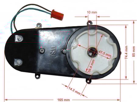 Motor actionare volan prin telecomanda 12V, model WSJ, rozeta 6, 5600rpm [3]