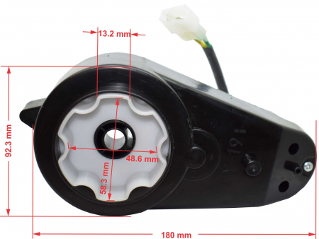 Motor roata cu angrenaj 12V, model FY-19, 10000rpm [5]