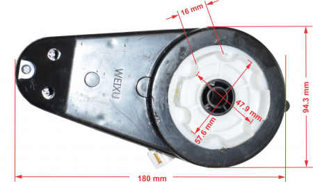 Motor roata cu angrenaj 12V model WEIXU, 10000rpm [2]