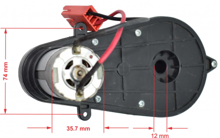 Motor roata cu angrenaj 12V, model OO, 12000rpm [6]