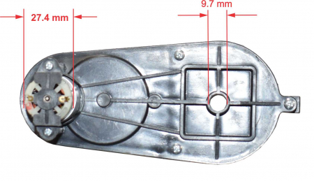 Motor roata cu angrenaj 12V, model Z, 7000rpm [6]