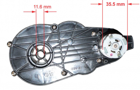 Motor roata cu angrenaj 12V, model G99-51, 12000rpm [3]