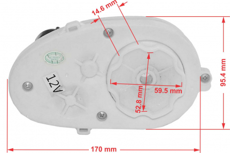 Motor roata cu angrenaj 12V pentru masinute Rastar [3]