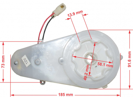 Motor roata cu angrenaj 12V model W5-17, 10000rpm [4]