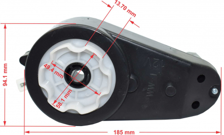 Motor roata cu angrenaj 12V pentru Mercedes X-Class, Unimog, Buggy, model WW-1, 10000rpm [6]