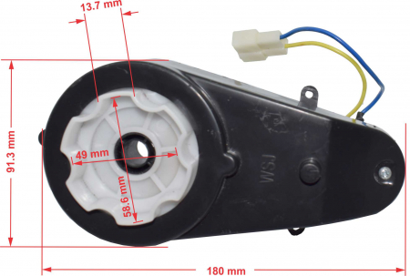 Motor roata cu angrenaj 12V universal, model WSJ, 10000rpm [5]