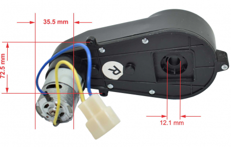 Motor roata cu angrenaj 12V universal, model WSJ, 10000rpm [6]