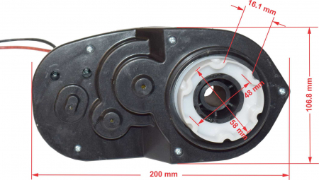 Motor roata cu angrenaj 24V, 22000rpm, 240W, Can-Am Maverick [3]