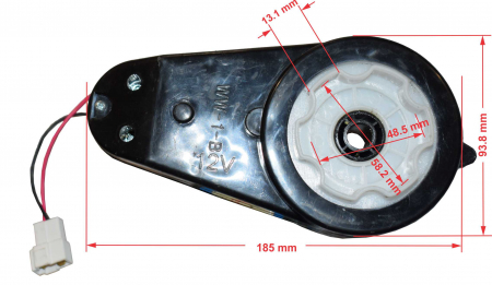 Motor roata cu angrenaj 24V, model WW-1-B, 13500rpm [3]