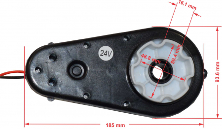 Motor roata cu angrenaj 24V, 12000rpm, 200W, Can-Am Maverick [3]