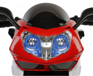 Motocicleta electrica cu 3 roti Premier HP2, 6V, 2 motoare, MP3, rosu [5]