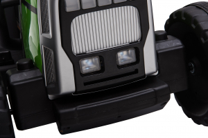 Tractor electric cu remorca Premier Farm, 12V, roti cauciuc EVA, verde [19]