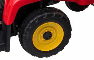 Tractor electric cu remorca Premier Farm, 12V, roti cauciuc EVA, rosu [7]