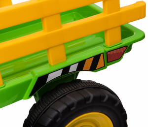 Tractor electric cu remorca Premier Farm, 12V, roti cauciuc EVA, verde [35]