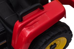 Tractor electric cu remorca Premier Farm, 12V, roti cauciuc EVA, rosu [10]