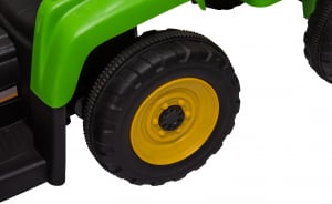 Tractor electric cu remorca Premier Farm, 12V, roti cauciuc EVA, verde [29]