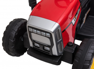 Tractor electric cu remorca Premier Farm, 12V, roti cauciuc EVA, rosu [20]