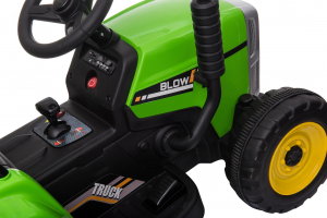 Tractor electric cu remorca Premier Farm, 12V, roti cauciuc EVA, verde [22]