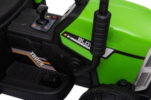 Tractor electric cu remorca Premier Farm, 12V, roti cauciuc EVA, verde [21]