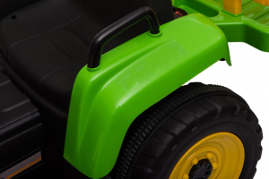 Tractor electric cu remorca Premier Farm, 12V, roti cauciuc EVA, verde [28]
