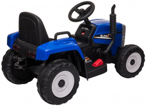 Tractor electric cu remorca Premier Farm, 12V, roti cauciuc EVA, albastru [21]