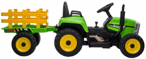 Tractor electric cu remorca Premier Farm, 12V, roti cauciuc EVA, verde [11]