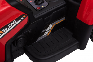 Tractor electric cu remorca Premier Farm, 12V, roti cauciuc EVA, rosu [45]