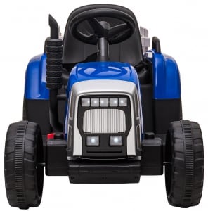Tractor electric cu remorca Premier Farm, 12V, roti cauciuc EVA, albastru [3]