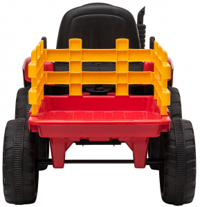 Tractor electric cu remorca Premier Farm, 12V, roti cauciuc EVA, rosu [51]