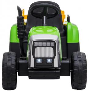Tractor electric cu remorca Premier Farm, 12V, roti cauciuc EVA, verde [3]