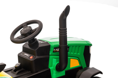 Tractor electric Premier Hercules, 12V, roti cauciuc EVA, verde [10]