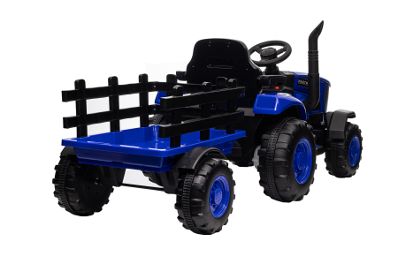 Tractor electric Premier Hercules, 12V, roti cauciuc EVA, albastru [5]