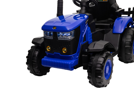 Tractor electric Premier Hercules, 12V, roti cauciuc EVA, albastru [11]