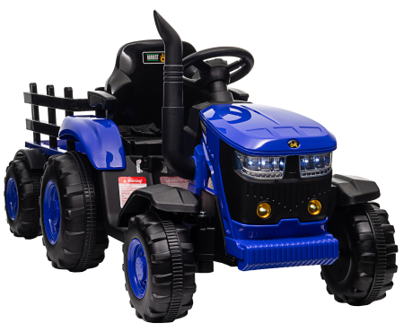 Tractor electric Premier Hercules, 12V, roti cauciuc EVA, albastru [8]