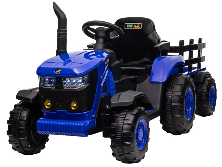 Tractor electric Premier Hercules, 12V, roti cauciuc EVA, albastru [2]