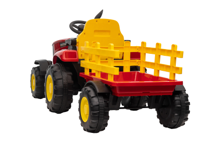 Tractor electric Premier Hercules, 12V, roti cauciuc EVA, rosu [20]