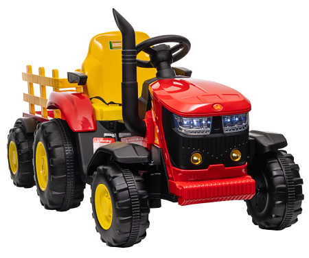 Tractor electric Premier Hercules, 12V, roti cauciuc EVA, rosu [11]