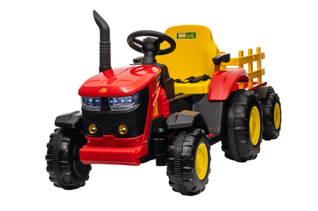 Tractor electric Premier Hercules, 12V, roti cauciuc EVA, rosu [1]