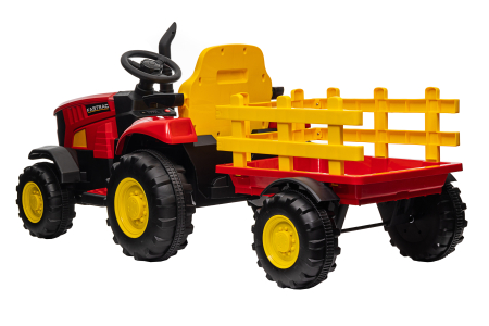 Tractor electric Premier Hercules, 12V, roti cauciuc EVA, rosu [4]