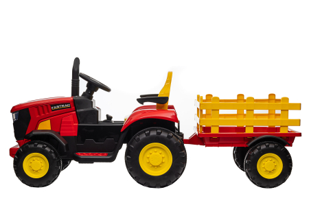 Tractor electric Premier Hercules, 12V, roti cauciuc EVA, rosu [3]