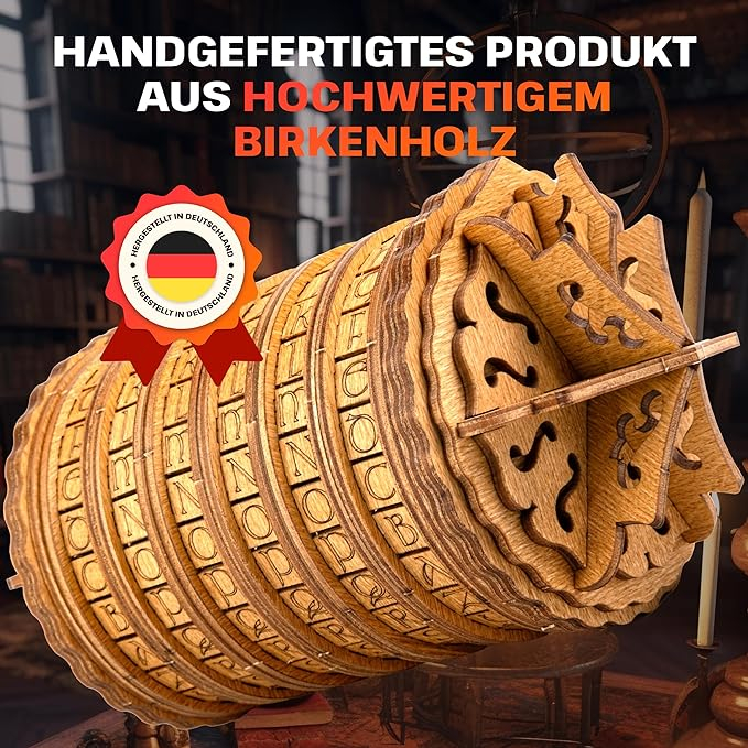 ESC WELT Cryptex - Cutie cadou secretă unică din lemn de mesteacăn - Ambalaj personalizat pentru cadouri - Puzzle 3D ecologic [3]