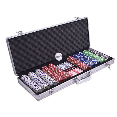 Set poker cu 500 chips-uri model DICE si servieta din aluminiu [1]