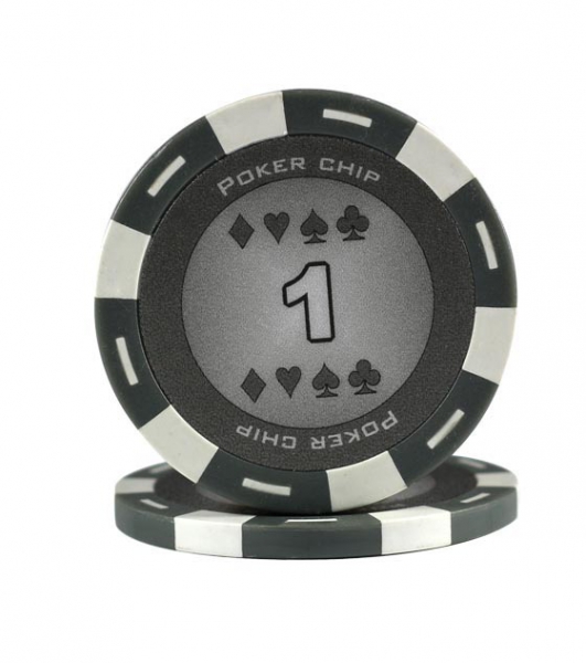 Jeton Poker Chip 11.5g - Culoare Gri - inscriptionat (1) [1]