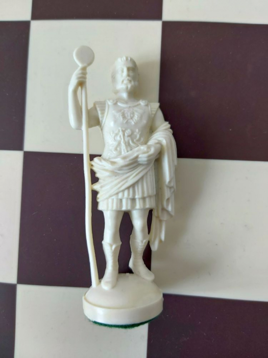 Rege alb rezerva pentru setul tematic din plastic Roma Antica