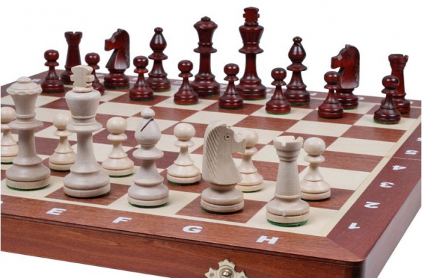 Set sah BHB no 5, inlaid mahon/artar - Imperfect [4]